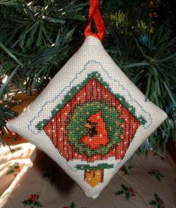 Picture of Christmas Cardinal Ornament.