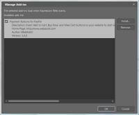 Screenshot Manage Add-ins list.