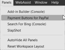 Screenshot Panels > Add-in menu item.