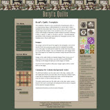 Screenshot Beryl's Quilts Site Template.