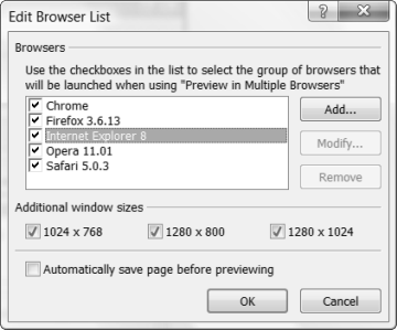 Screenshot - Edit Browser List.