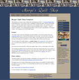 Screenshot Marge's Quilt Shop Site Template.