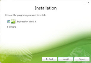 Screenshot Installation Screen for Trial Version.