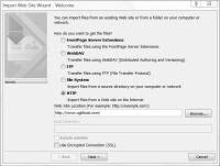 Screenshot - Import Site Wizard for EW 1 or 2.