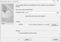 Screenshot - Import Site Wizard.