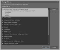 Screenshot Manage Add-ins List Panel.