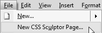 Screenshot New Css Sculptor Page.