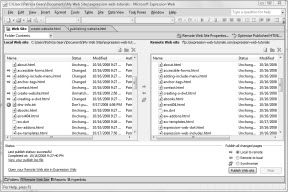 Screenshot Remote Local Publishing.