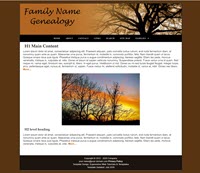 Screenshot Evening Tree at Sunset Template.