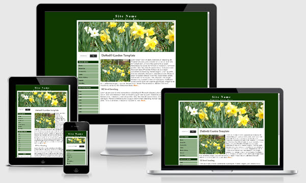 Screenshot Daffodile Garden template.