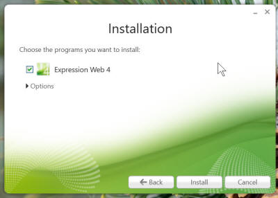 Screenshot Select Which programs to install.