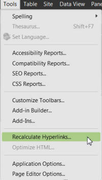 Screenshot Tools > Recalculate Hyperlinks.