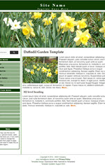 Screenshot Daffodil Garden Site Template.