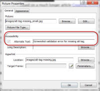 Screenshot Picture Properties dialog box.