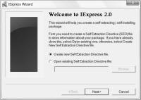 Screenshot IExpress Wizard.