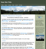 Screenshot Majestic Mountains Site Template Package.