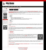 Screenshot Red and Black Site Template.