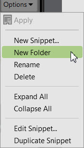 Screenshot Snippets Options.