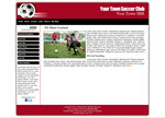Soccer Red Mobile Friendly Template.