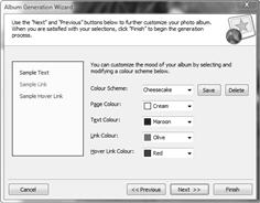 Screenshot of Album Generator Wizard.